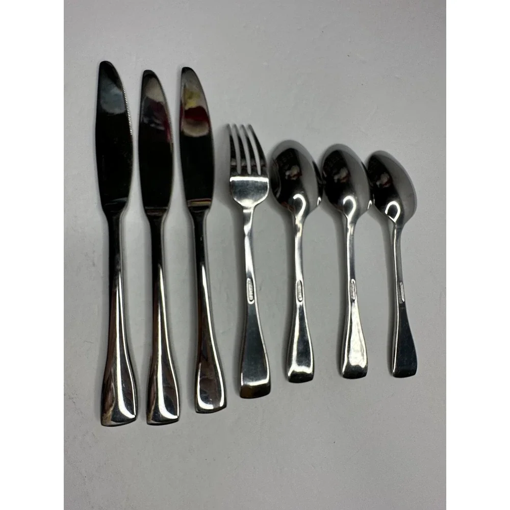 Oneida Moda Stainless Flatware Replacement 7 Pc Fork‎ Knife Spoon